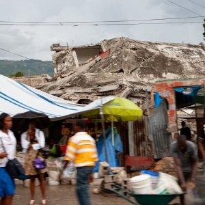 Life goes on amid the ruins