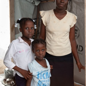 Family at Acra Sud IDP Camp